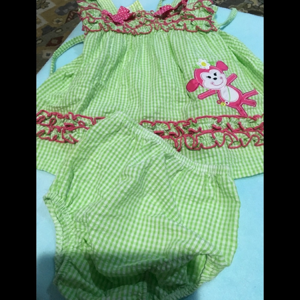 Girls monkey dress rare editions size 24 months